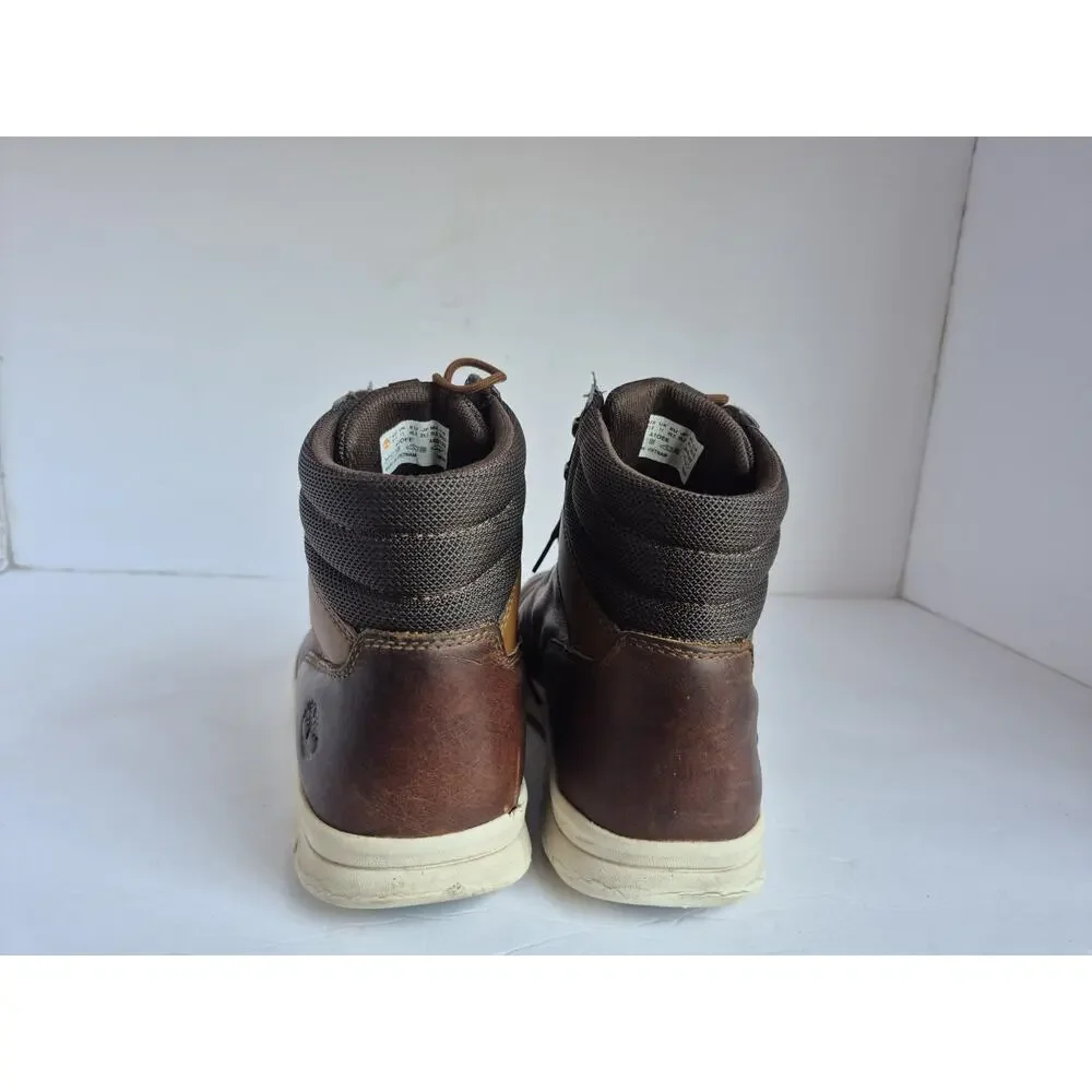 Timberland Graydon Boots Men's 11.5 Brown Leather Lace Up Combat Sneaker Comfort